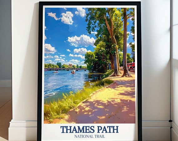 Thames Path Poster River Thames Poster River Thames Art River Thames Print