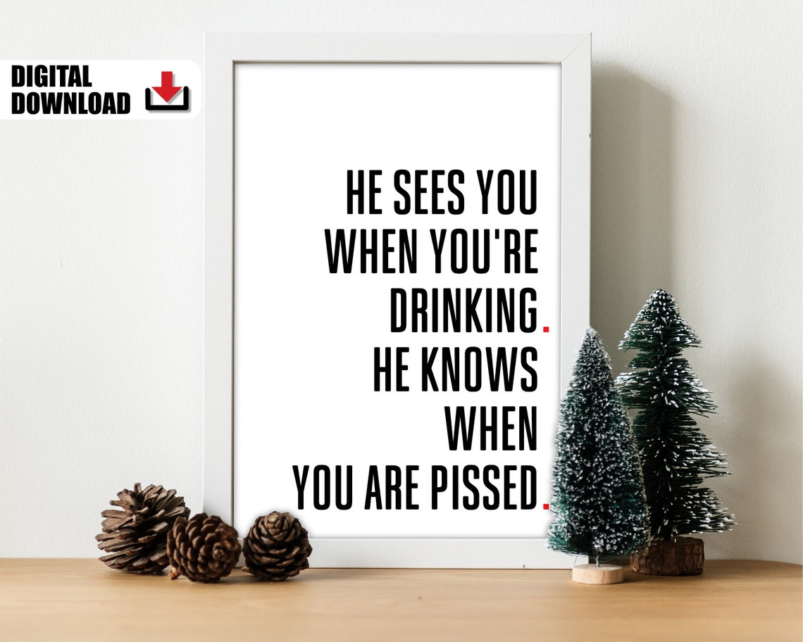 Sarcastic Holiday Humour Poster Rude Christmas Sayings Teen Room Holiday Decor Wall Art Adult Quote Print Secret Santa Gift - Image 2