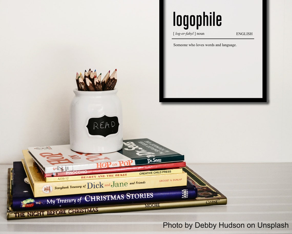 Logophile Definition Dictionary Style Word Lover Gift Poster - Image 2