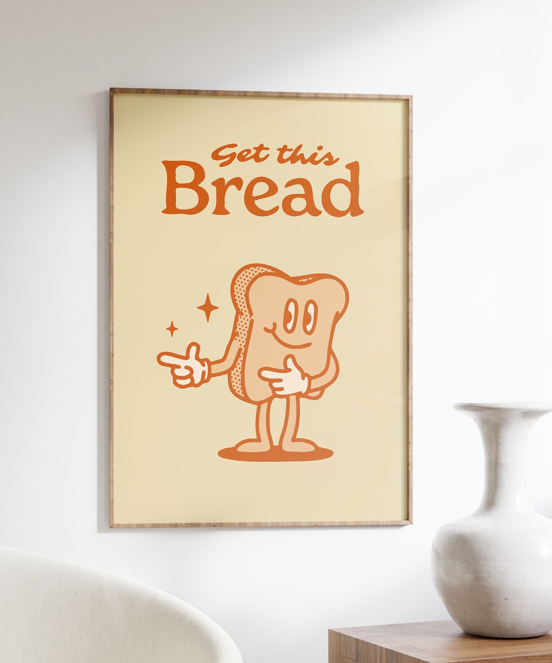 Get This Bread Retro Motivational Quote Art Print - Image 4