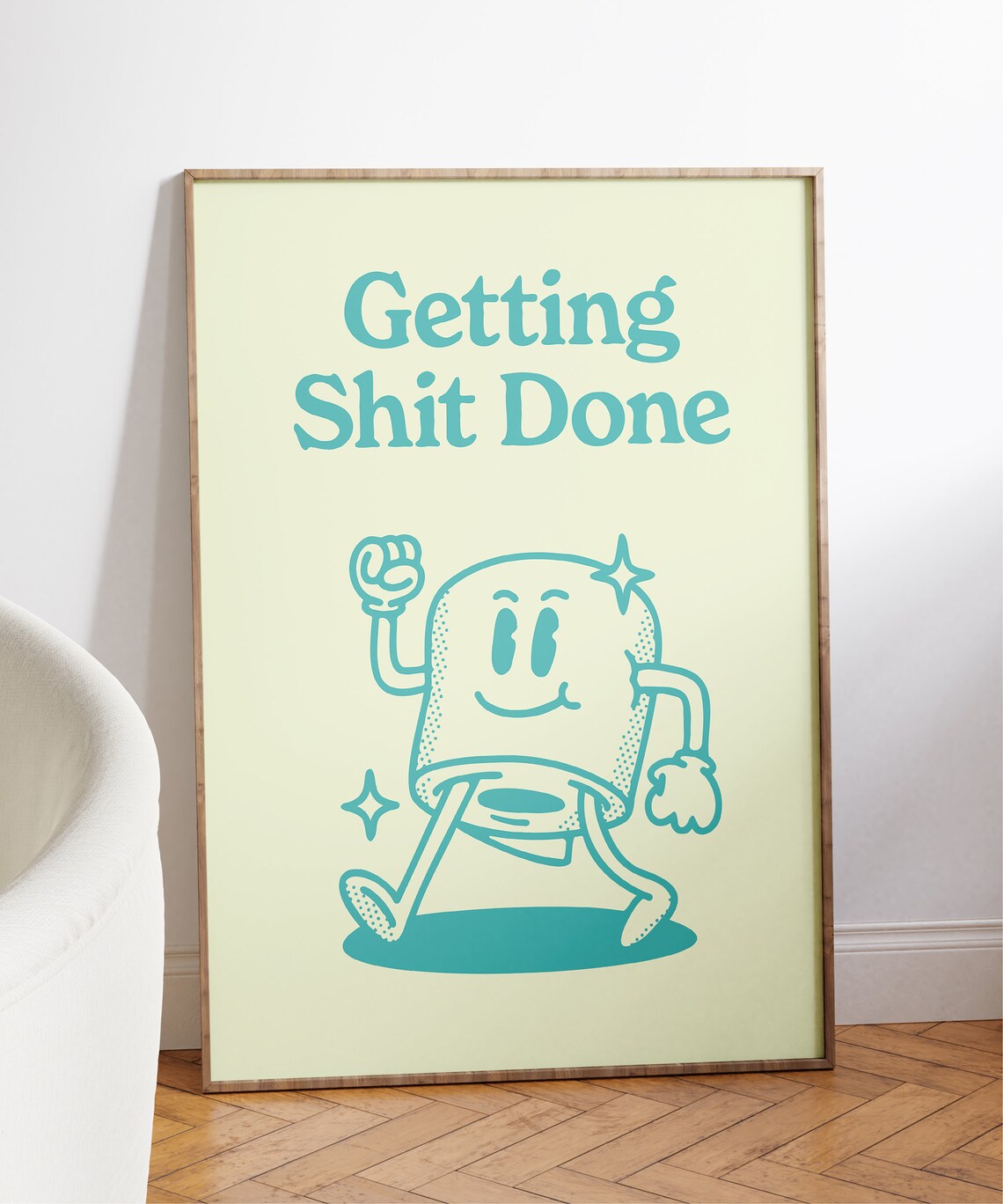 Getting Shit Done Retro Motivational Art Print - Image 7