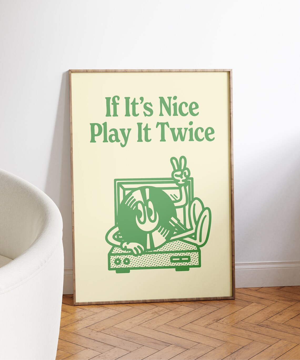 Retro Record Player Music Art Print, Groovy Cartoon - Image 7
