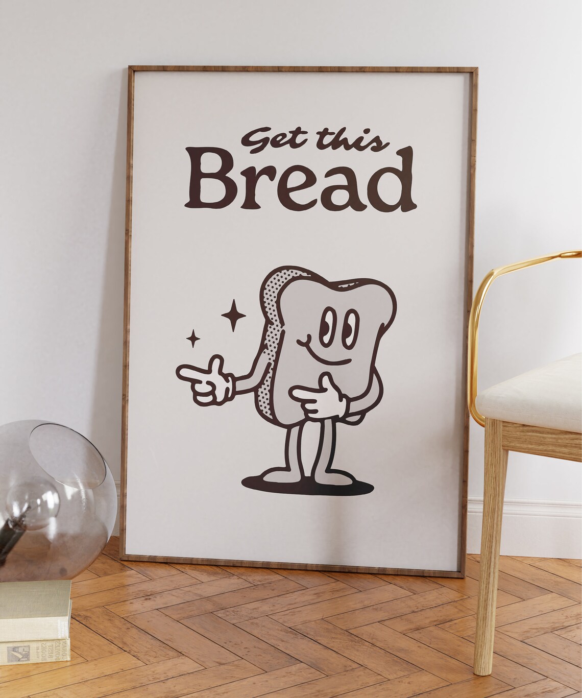 Groovy Motivation Retro Bread Quote Art Print - Image 6
