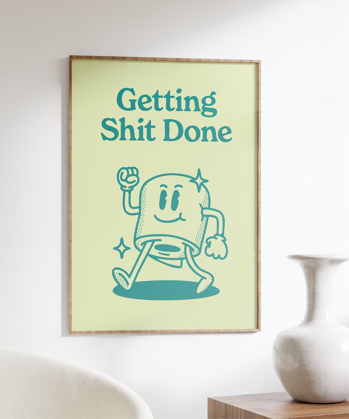 Getting Shit Done Retro Motivational Art Print - Image 5