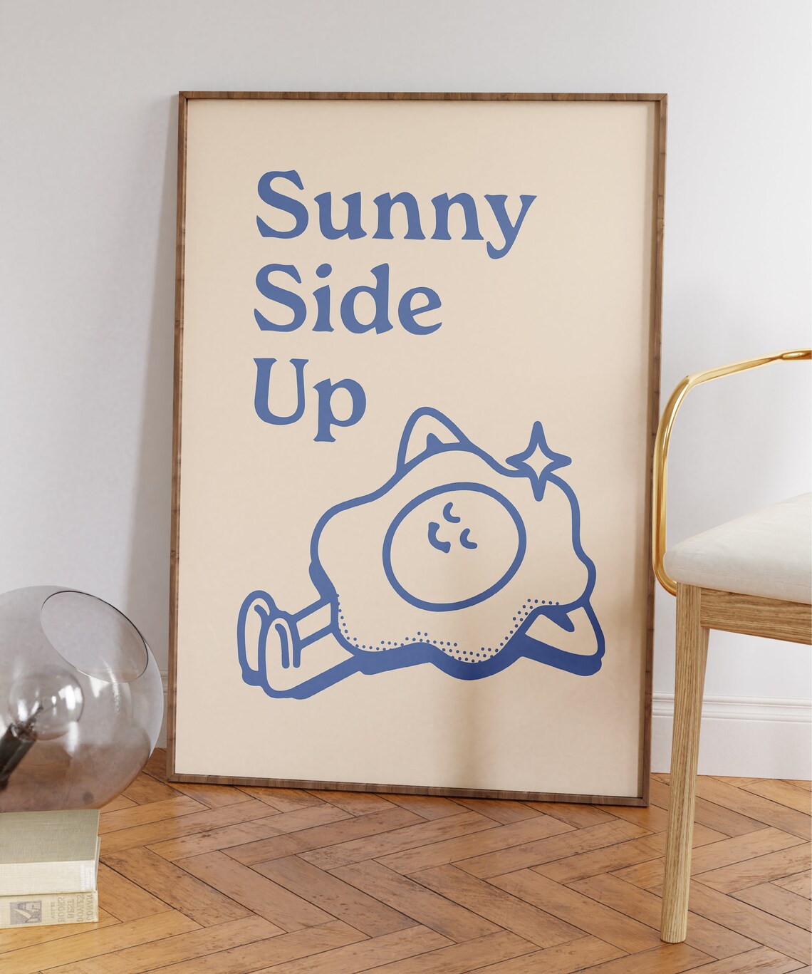 Sunny Side Up Retro Positive Quote Art Print - Image 3