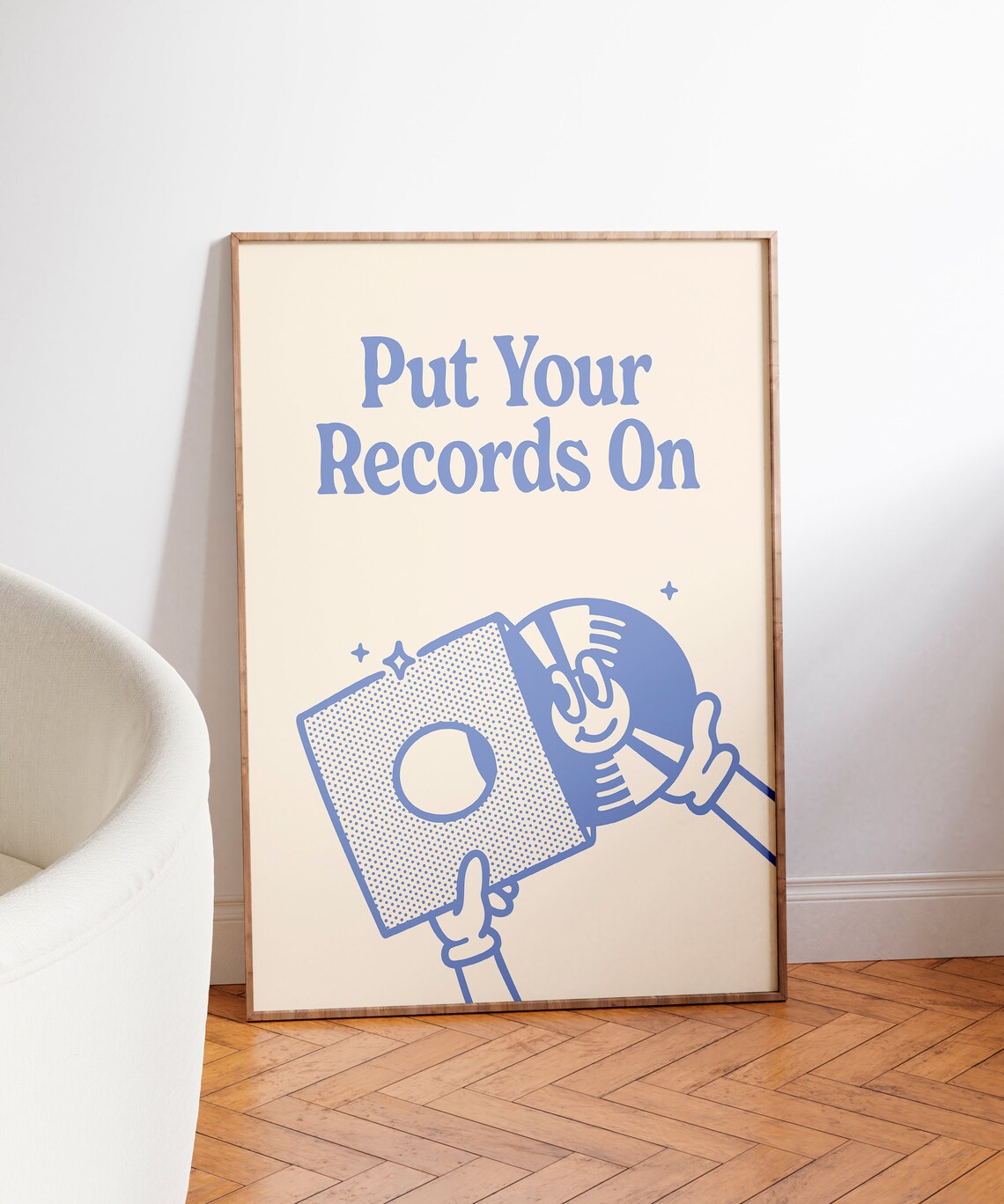 Vinyl Record Retro Music Poster, Groovy Turntable Art Print - Image 3