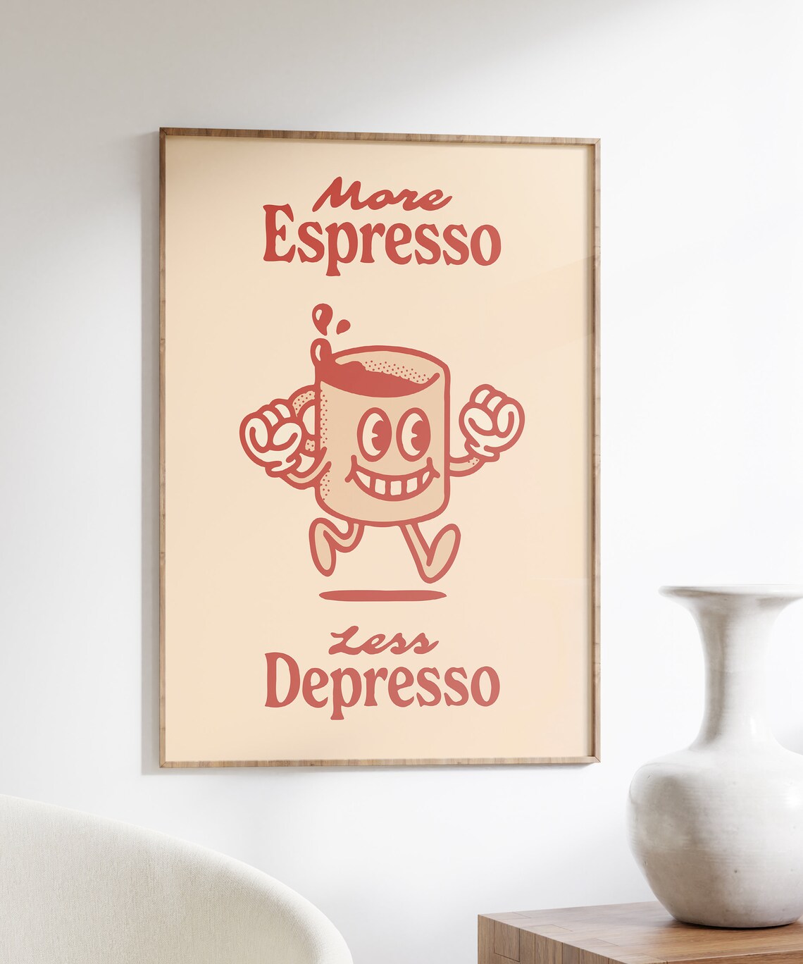Retro Coffee Poster, Quirky Espresso Kitchen Art Print - Image 5