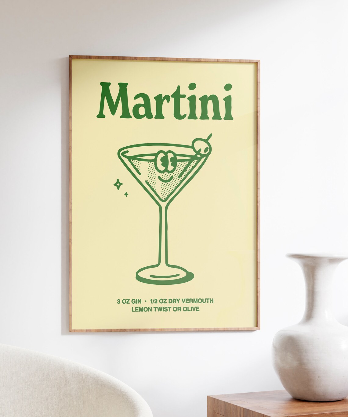 Martini Cocktail Retro Bar Decor Art Print - Image 4