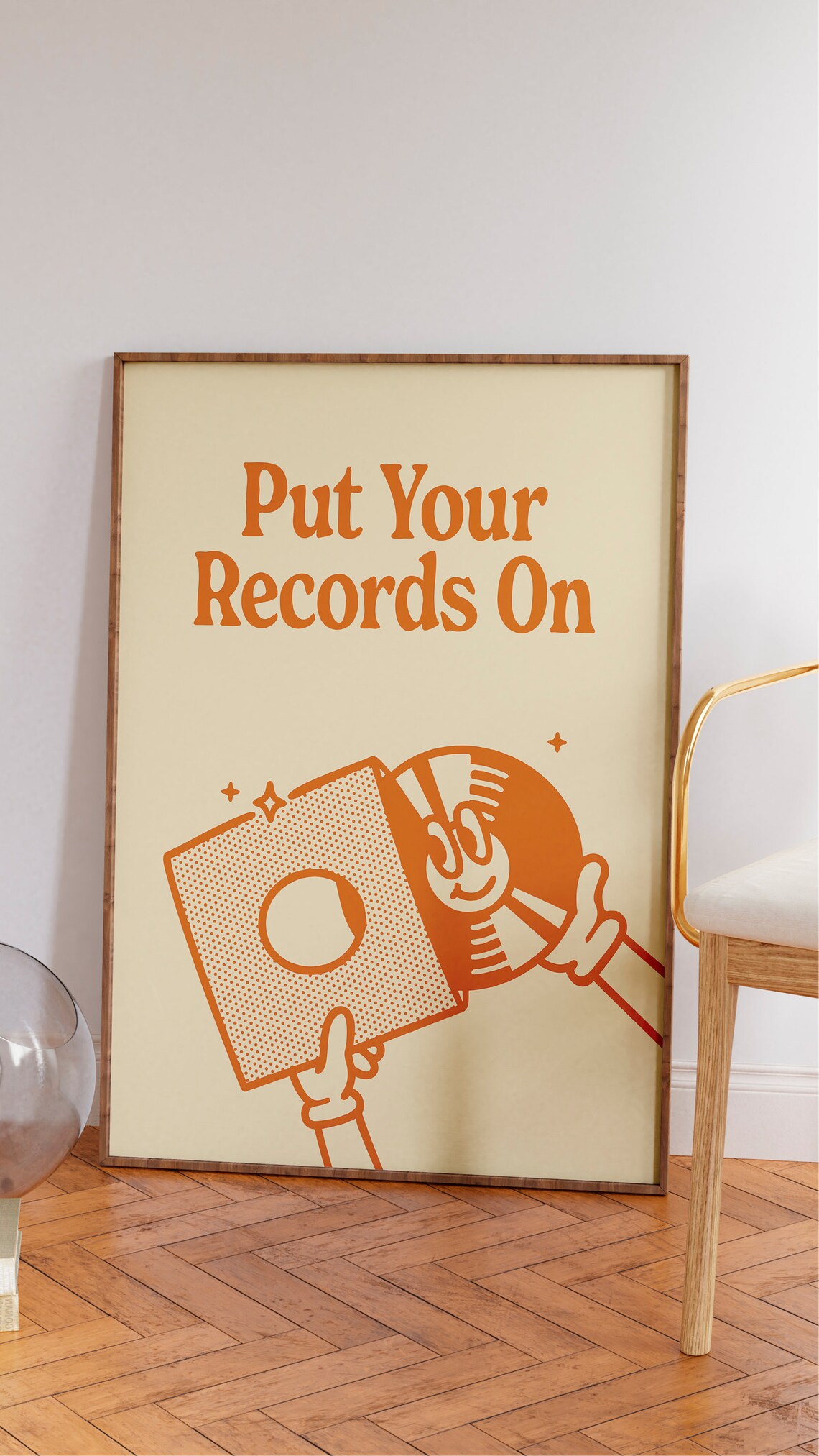 Put Your Records On Retro Music Poster, Vintage Art Print - Image 2