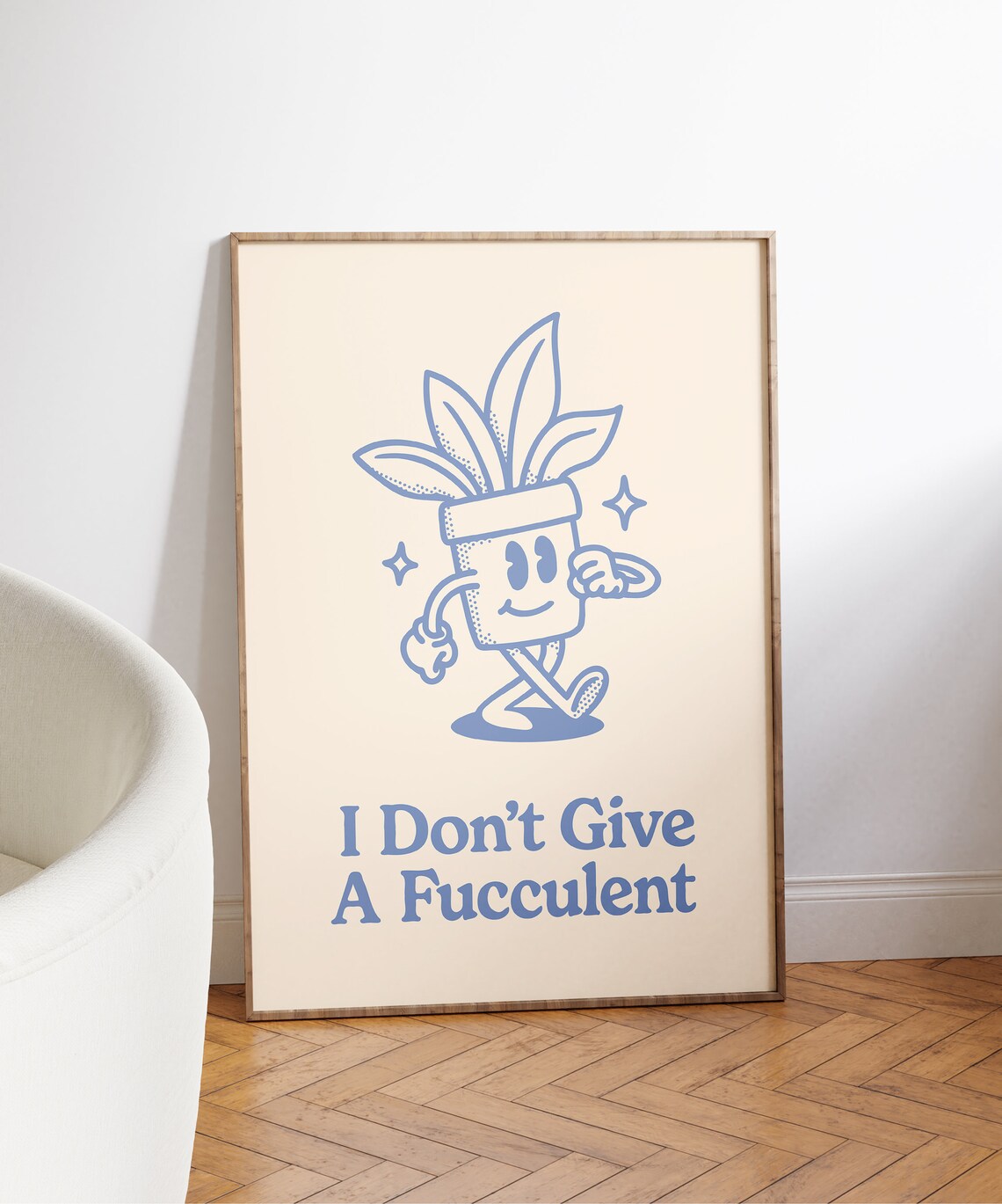 Succulent Retro Plant Art Print, Quirky Decor - Image 4