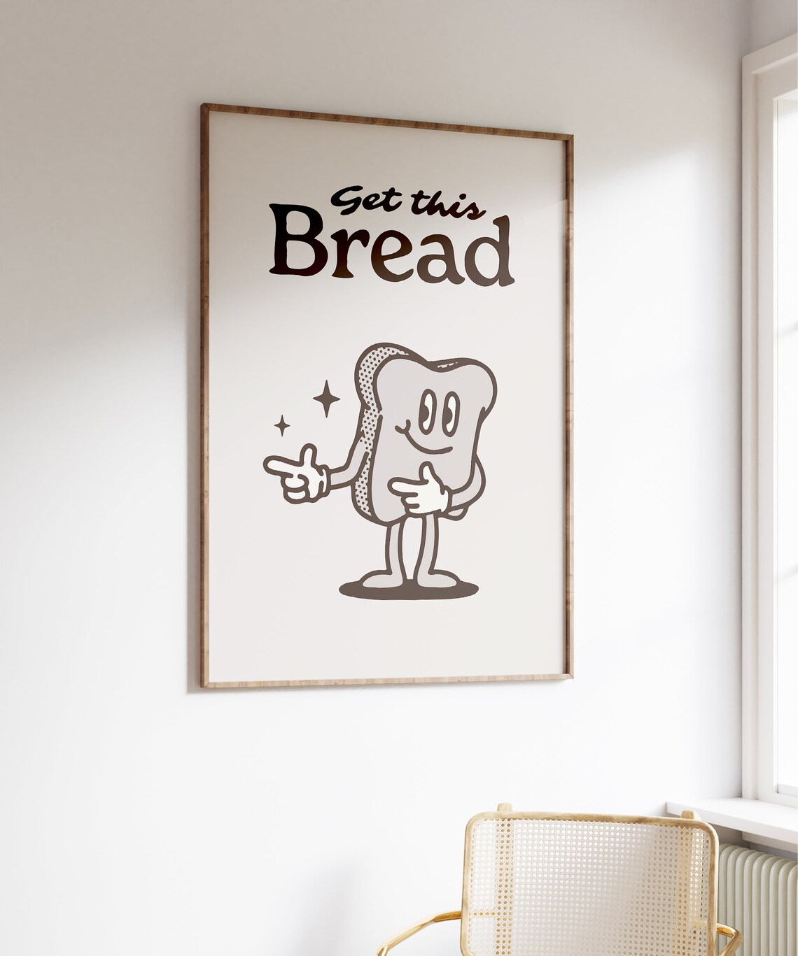 Groovy Motivation Retro Bread Quote Art Print - Image 4