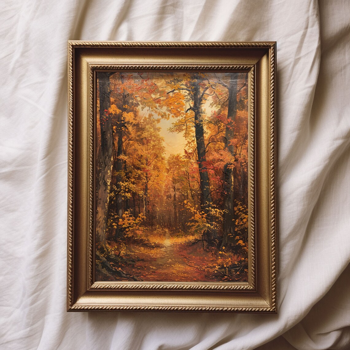 Autumn Forest Vintage Style Painting, Fall Decor Art Print - Image 2