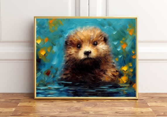 Baby Otter Poster Prints Wall Art Dcor