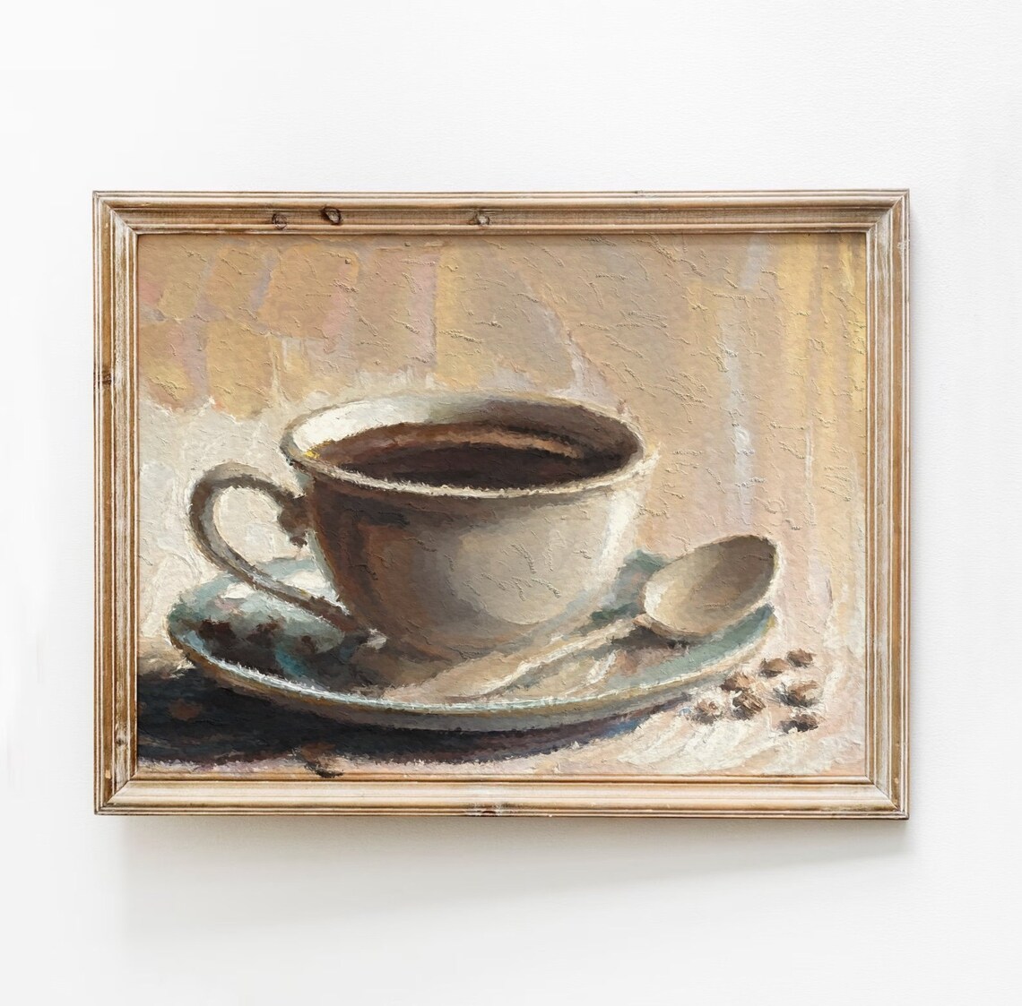Coffee Painting Print, Latte Cup Still Life