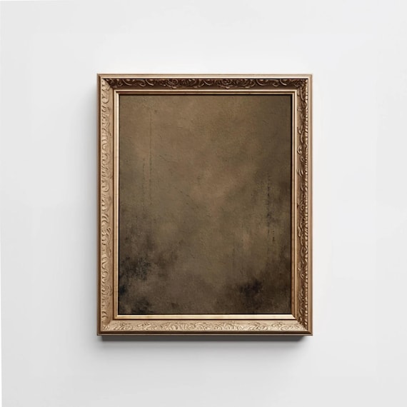 Warm Brown Abstract Print, Moody Neutral Decor