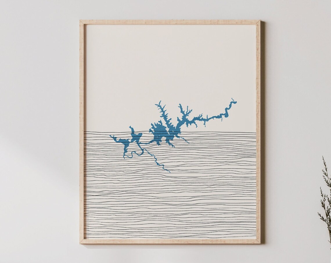 Lake Powell Boho Art Print, Utah Lakehouse Decor