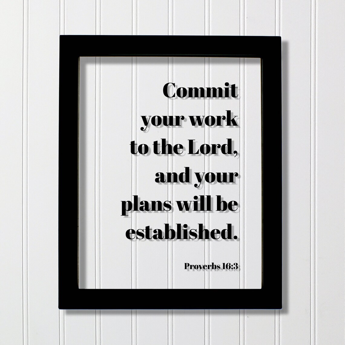 Proverbs 16:3 Bible Verse Christian Decor Art Print