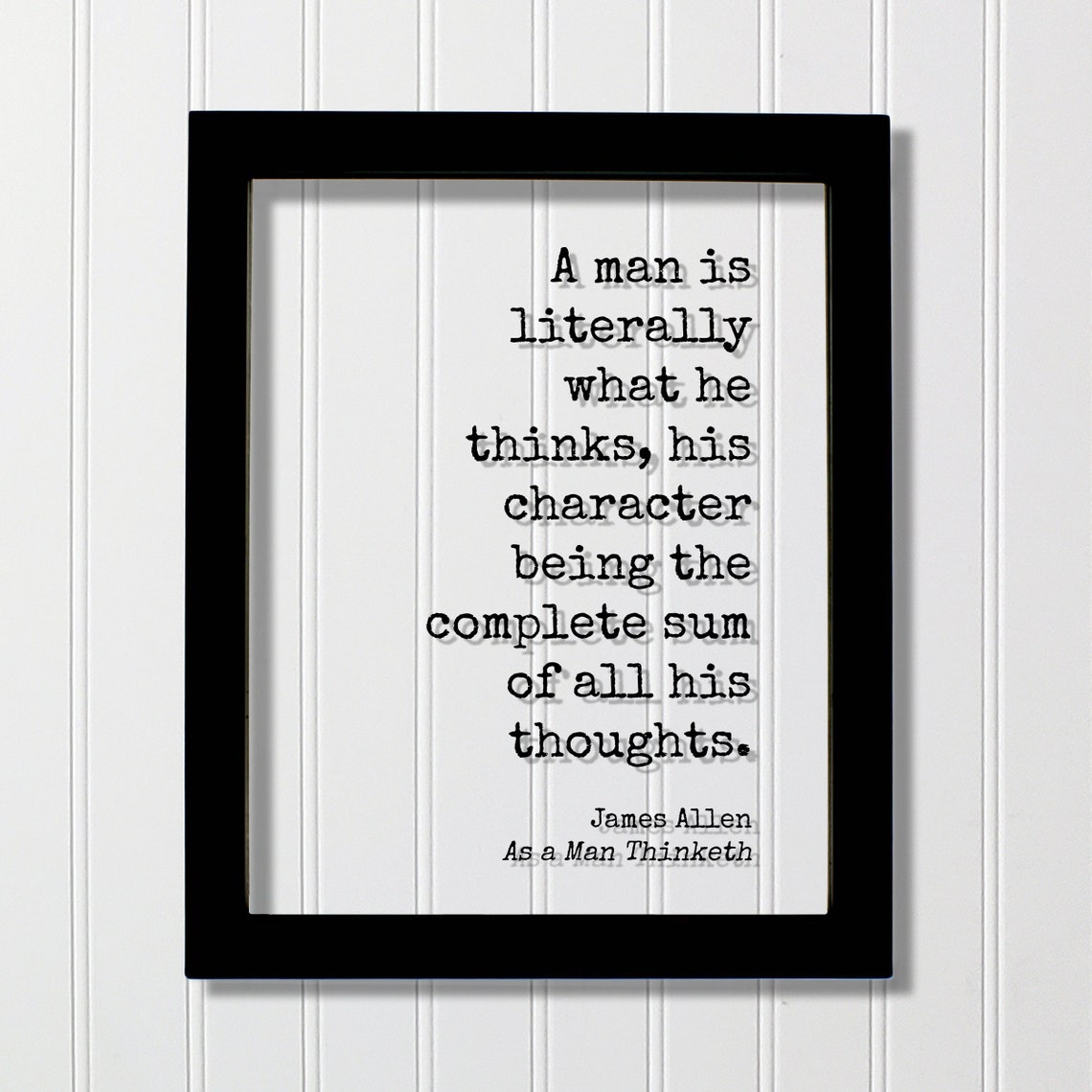 James Allen As A Man Thinketh Inspirational Mindset Quote Poster