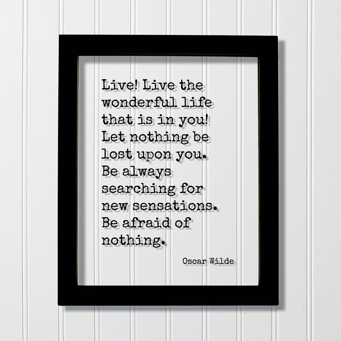 Oscar Wilde Live The Wonderful Life New Sensations Quote Poster