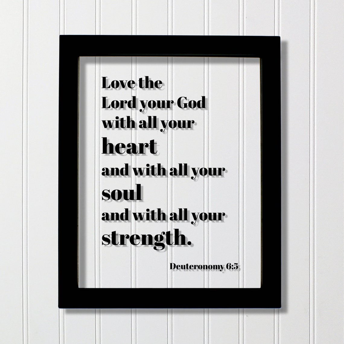 Deuteronomy 6:5 Love The Lord Bible Verse Typography Art Print