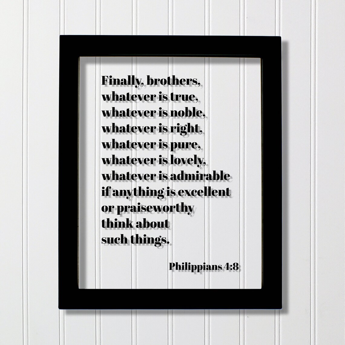 Philippians 4:8 Scripture Art Print, Bible Verse