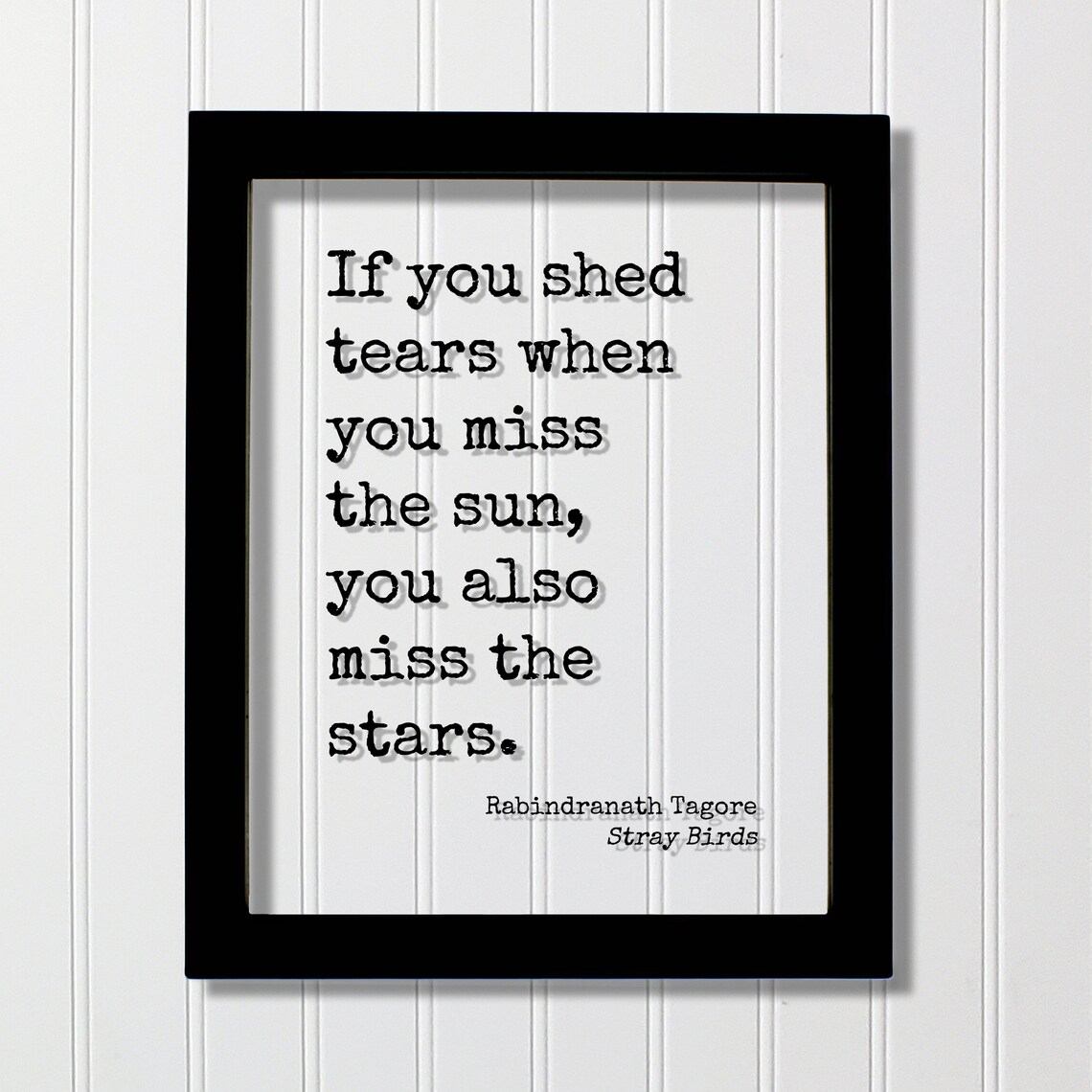 Rabindranath Tagore Sun and Stars Stray Birds Literary Quote Poster