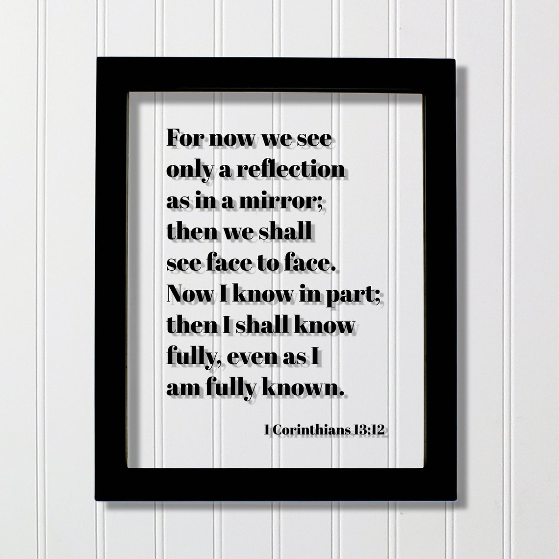 1 Corinthians 1312 For Now We See Only a Reflection Bible Poster