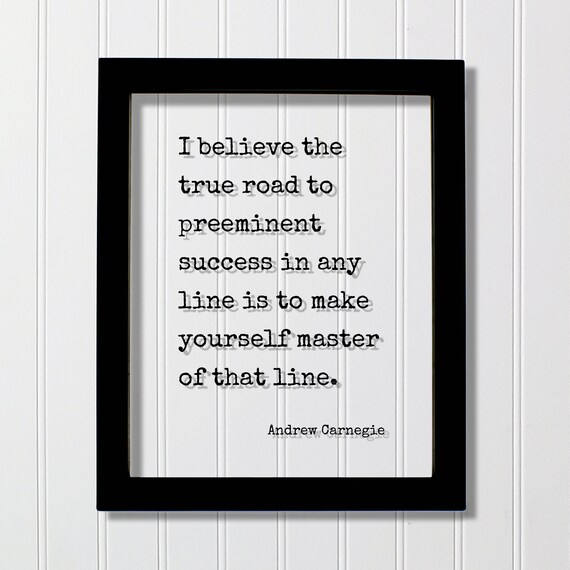 Andrew Carnegie Success Quote Vintage Typewriter Typography Poster