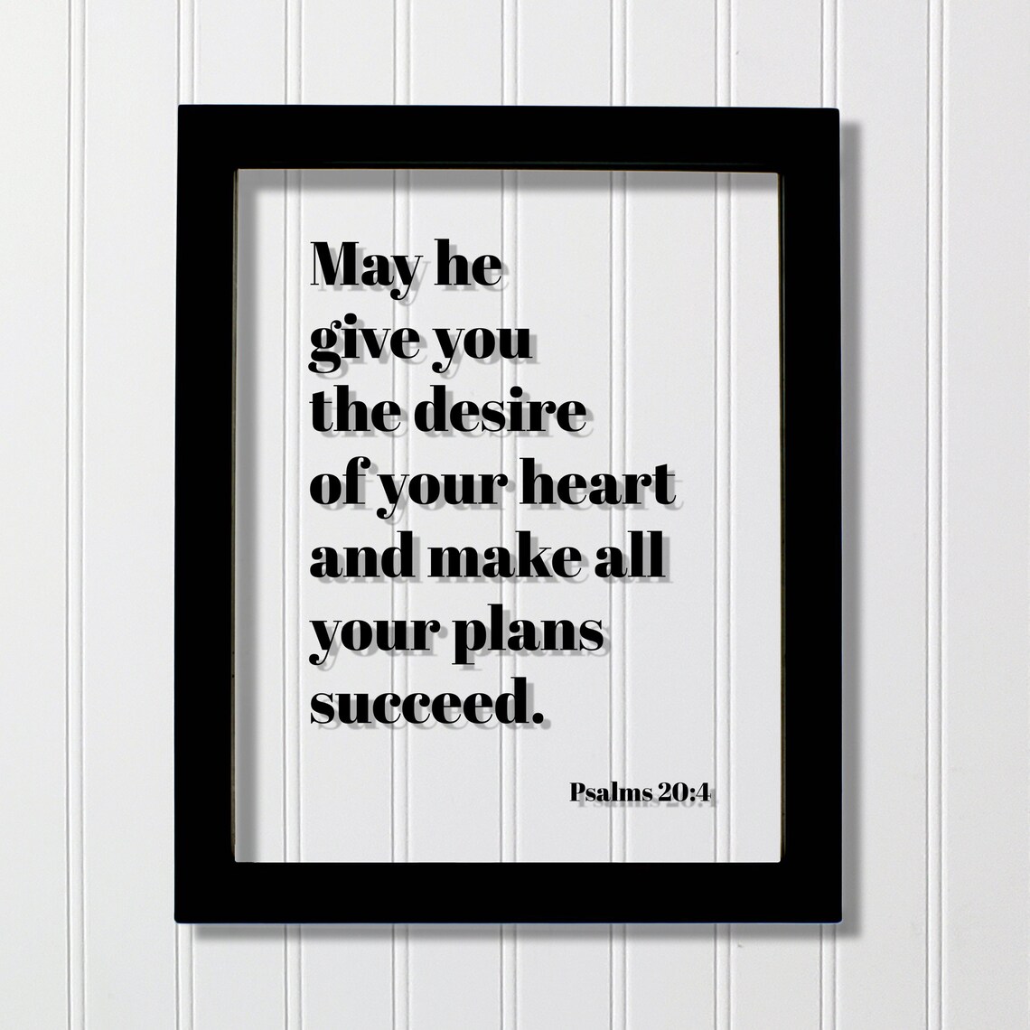 Psalms 20:4 Desire of Your Heart Plans Succeed Bible Verse Poster