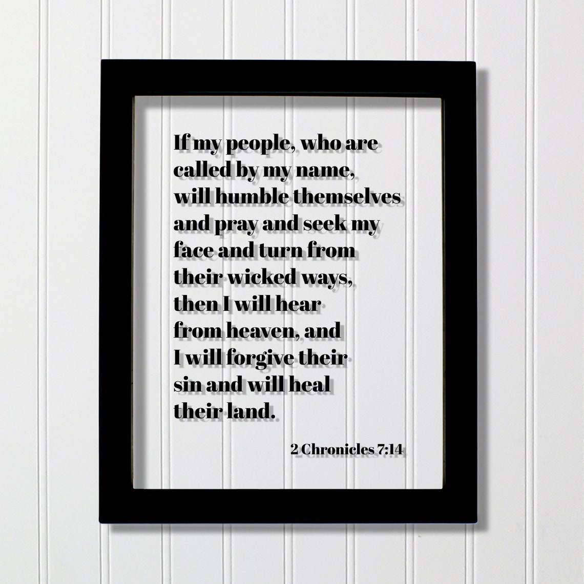 2 Chronicles 7 14 Bible Verse Minimalist Scripture Quote Poster