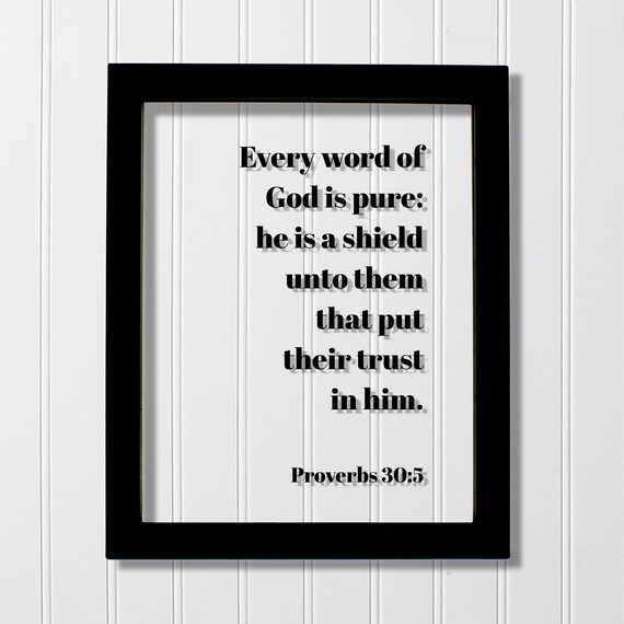 Proverbs 30:5 Every Word Of God Is Pure Bible Verse Quote Poster