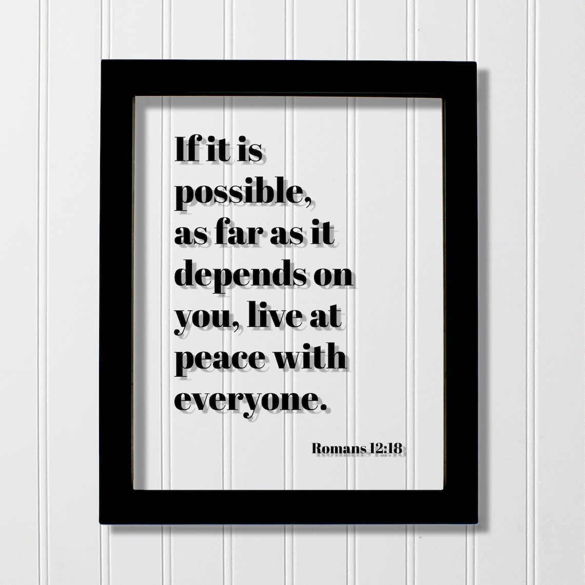 Romans 12:18 Bible Verse Poster, Peaceful Scripture