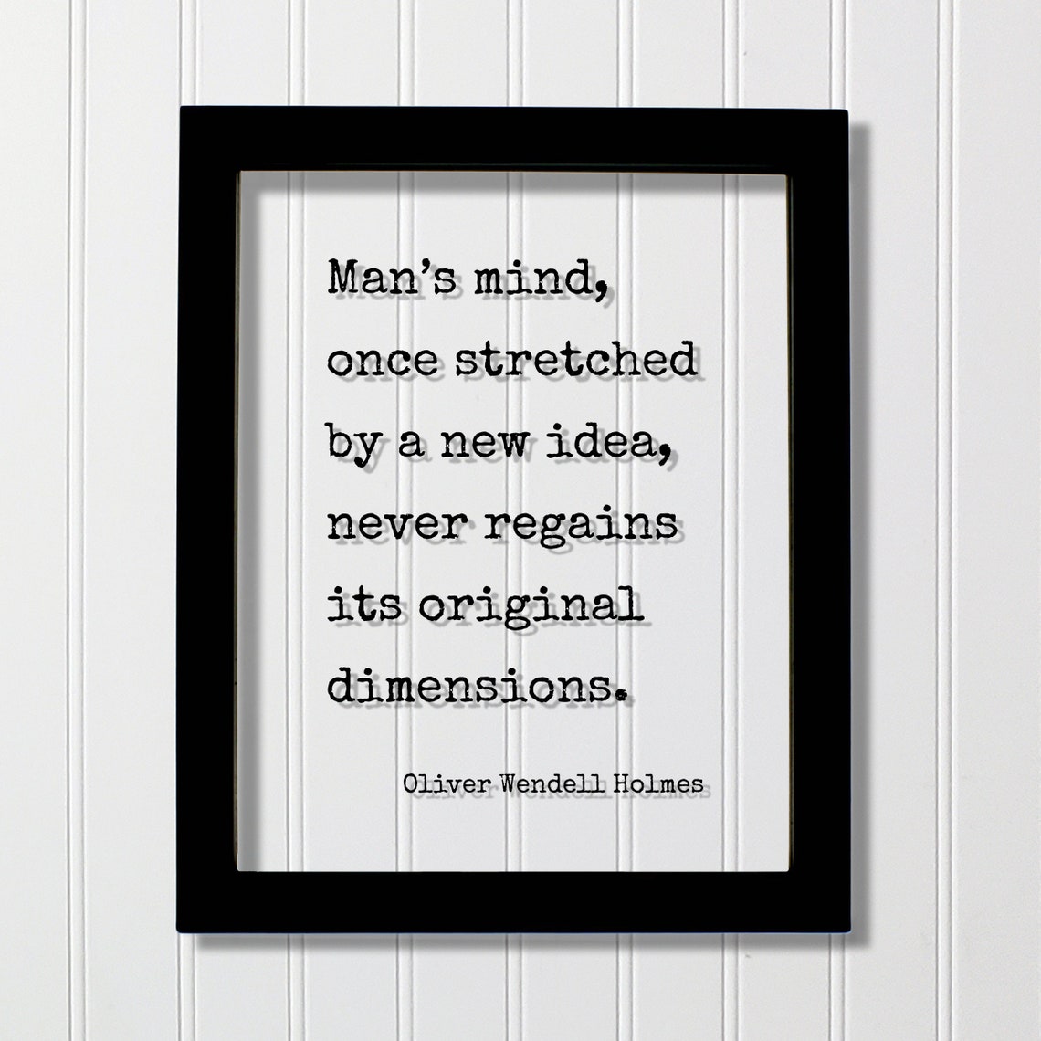 Oliver Wendell Holmes Open Mind Quote Floating Typewriter Poster