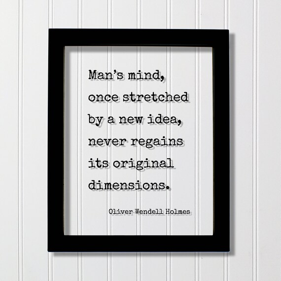Oliver Wendell Holmes Open Mind Quote Floating Typewriter Poster