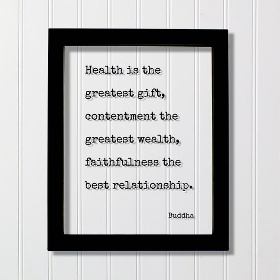 Buddha Floating Quote Health Is The Greatest Gift Contentment Wealth Faithfulness Best Relationship Healthy Gym Workout