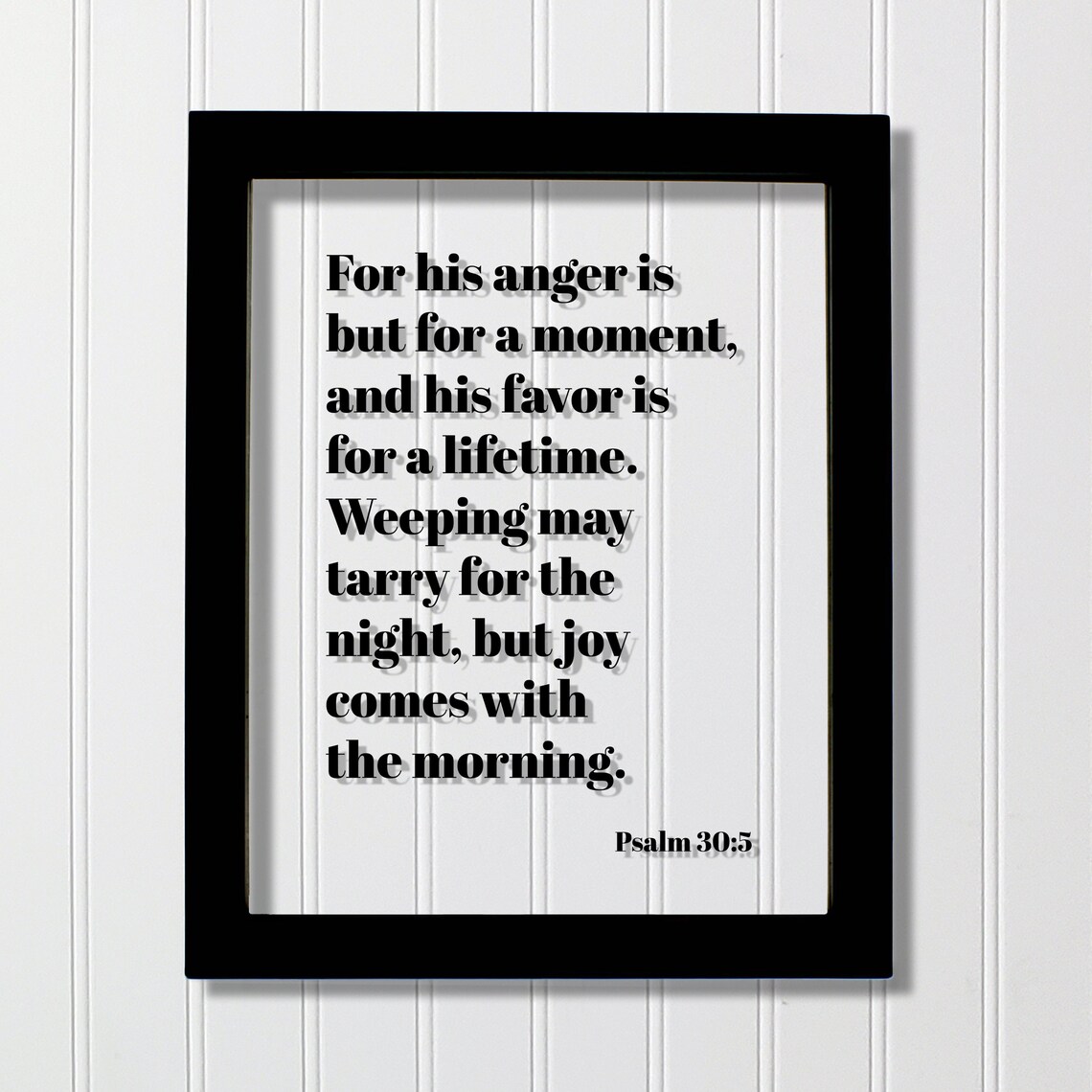 Psalm 30:5 Scripture Art Print, Morning Joy