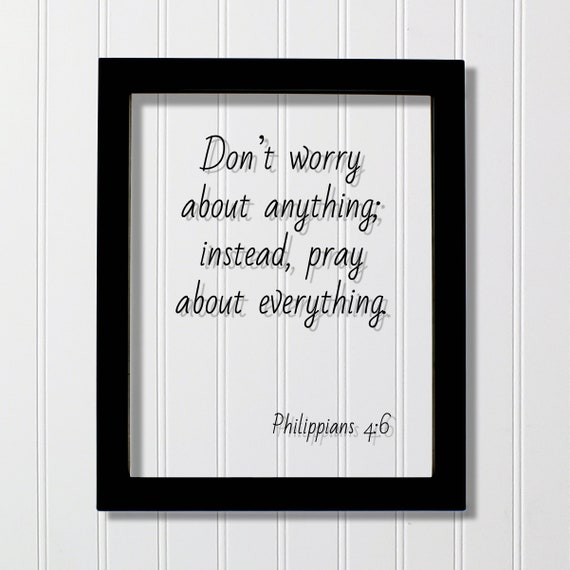 Philippians 4:6 Scripture Prayer Wall Art Print