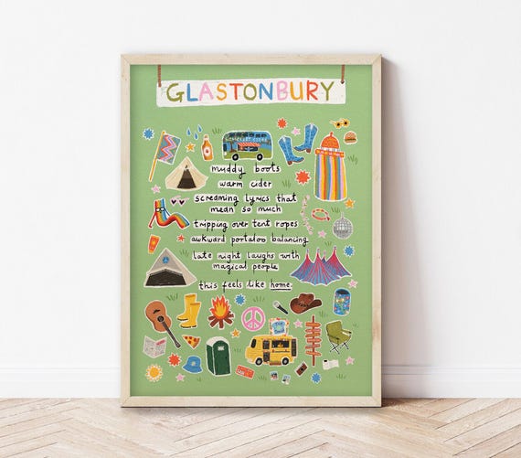 Glastonbury Personalised Print