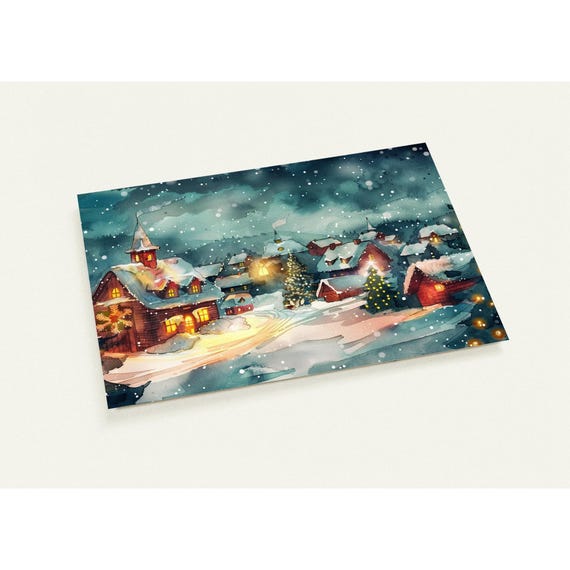Christmas Postcard Pack Elegant Holiday Greetings Set Of 10