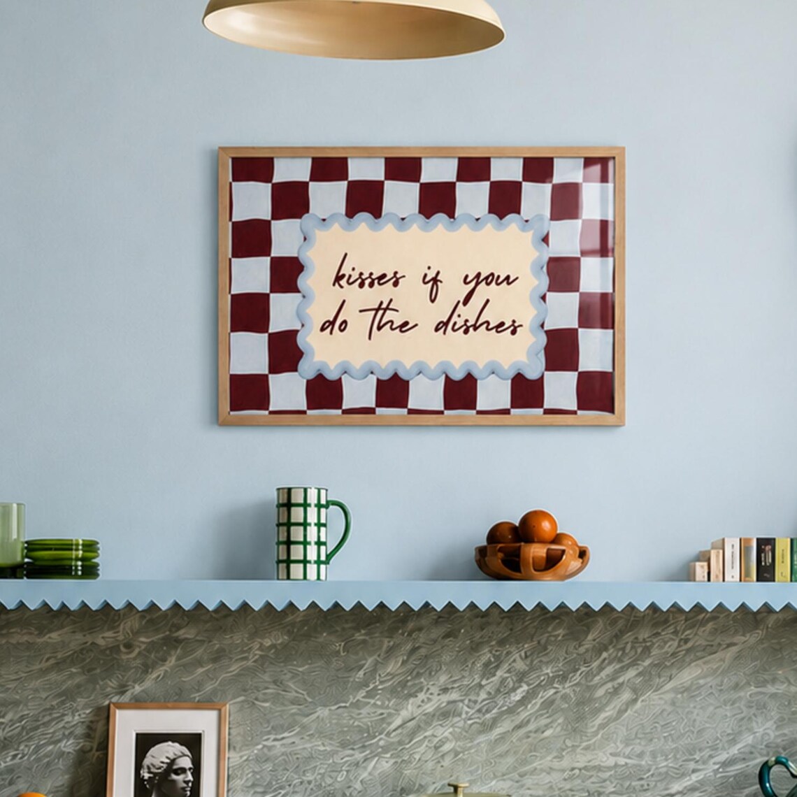 Kisses If You Do The Dishes Quote Poster