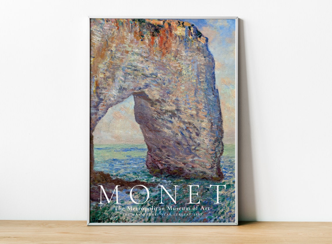 Claude Monet Exhibition Poster, The Manneporte