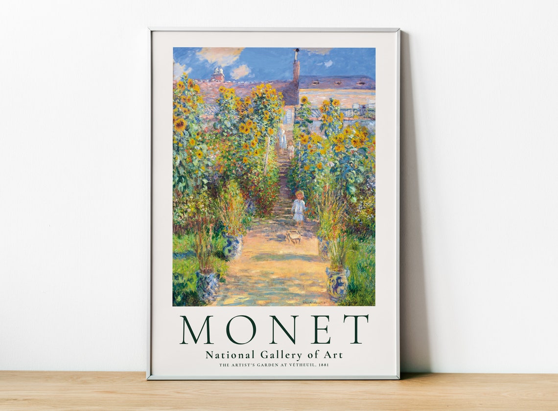Claude Monet Exhibition Poster, Monet's Garden Vetheuil