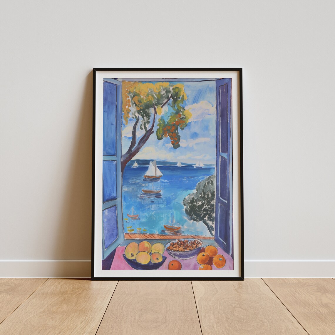 Matisse Open Window Ocean View with Grapes Art Print - Image 5