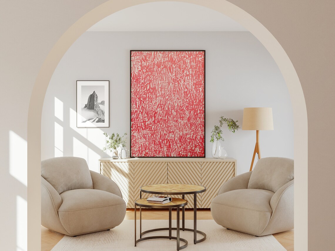 Cy Twombly Calligraphic Abstract Poster, Modern Art - Image 2