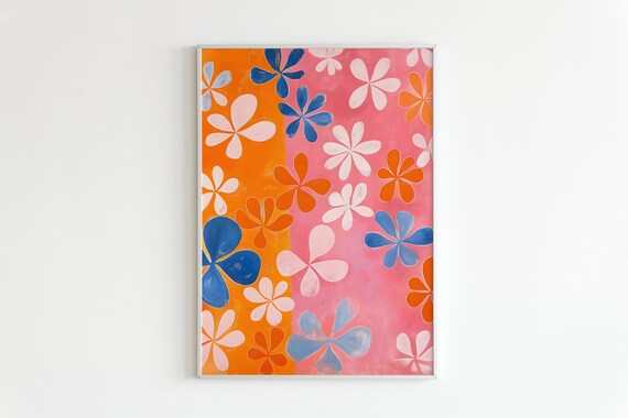Yayoi Kusama Poster Flower Market Art Abstract Art Print Hilma Af Klint Art Vibrant Home Decor Contemporary Wall Art Geometric Poster