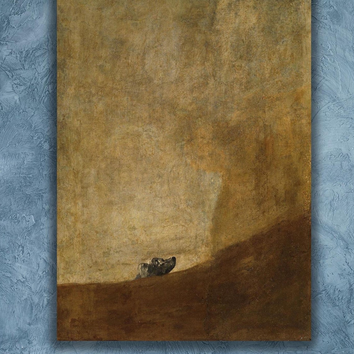 Francisco Goya The Dog El Perro 1819 Minimalist Dark Art Poster