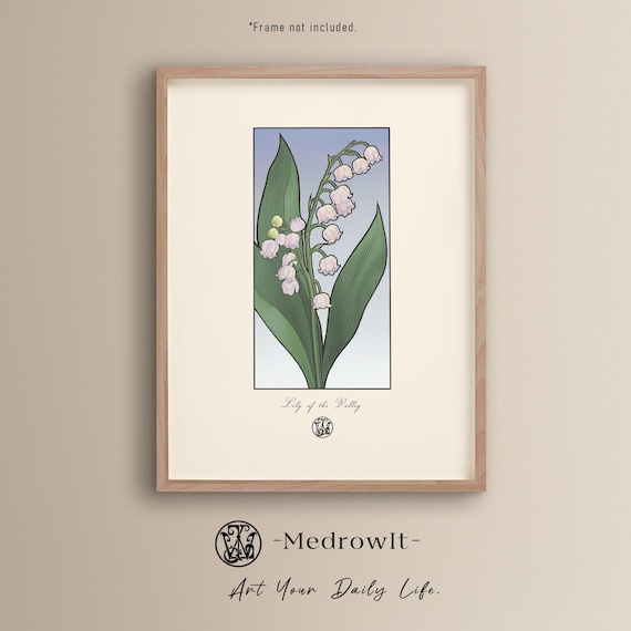 Lily Of The Valley Spring Flower Botanical Illustration Art Poster
