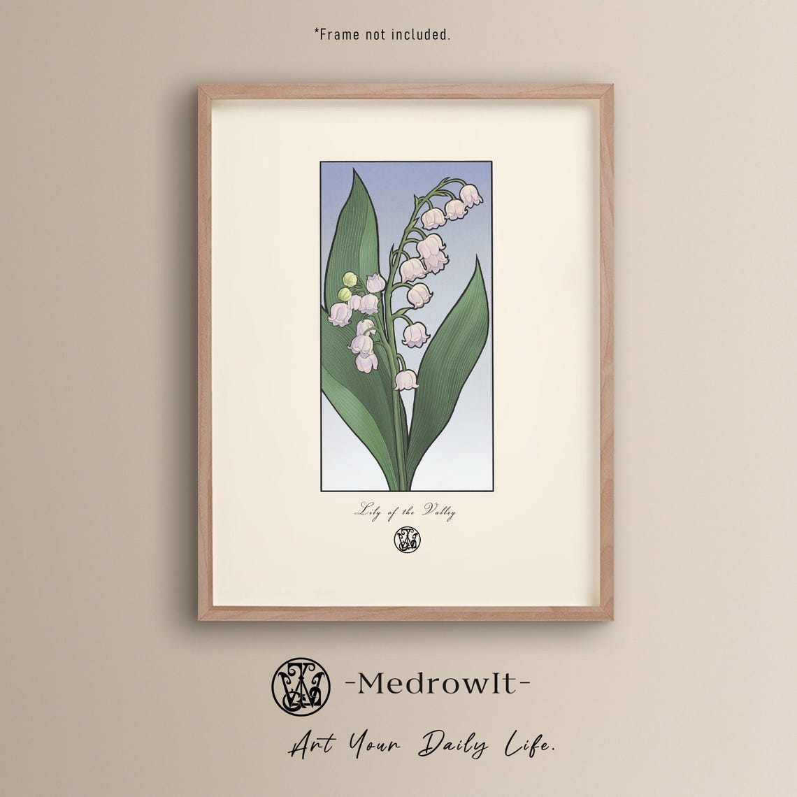 Lily Of The Valley Spring Flower Botanical Illustration Art Poster