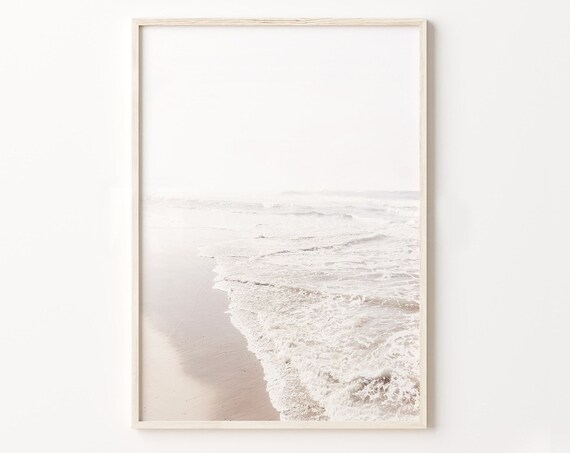 Ocean Printneutral Printdigital Downloadcoastal Beach Decorlarge Wall Artbeach Art Posterocean Water Minimalist Print