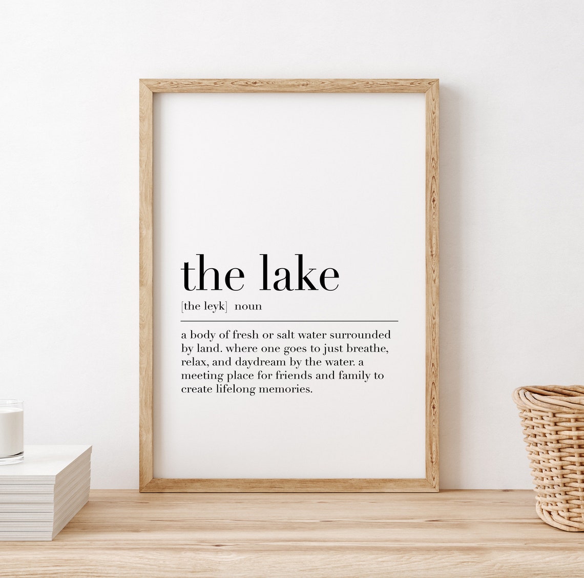 The Lake Definition Lakeside Memories Family Dictionary Quote Poster - Image 2